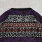 WOMEN'S VINTAGE 1990S PATTERNED KNITTED JUMPER - LARGE