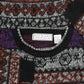 WOMEN'S VINTAGE 1990S PATTERNED KNITTED JUMPER - LARGE