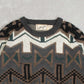 MEN'S VINTAGE 1990S PATTERNED KNITTED JUMPER - LARGE
