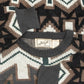 MEN'S VINTAGE 1990S PATTERNED KNITTED JUMPER - LARGE