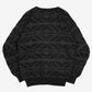 MEN'S VINTAGE 1980S PATTERNED KNITTED JUMPER - MEDIUM