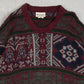 MEN'S VINTAGE 1990S STRUCTURED PATTERNED KNITTED JUMPER - MEDIUM