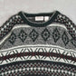 MEN'S VINTAGE 1990S PATTERNED KNITTED JUMPER - X-LARGE