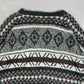 MEN'S VINTAGE 1990S PATTERNED KNITTED JUMPER - X-LARGE