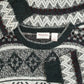 MEN'S VINTAGE 1990S PATTERNED KNITTED JUMPER - X-LARGE
