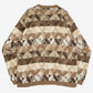 MEN'S VINTAGE 1990S PATTERNED KNITTED JUMPER - X-LARGE