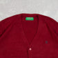 MEN'S VINTAGE 1990S BOXY KNITTED CARDIGAN - MEDIUM