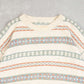 MEN'S VINTAGE 1990S STRUCTURED PATTERNED KNITTED JUMPER - X-LARGE