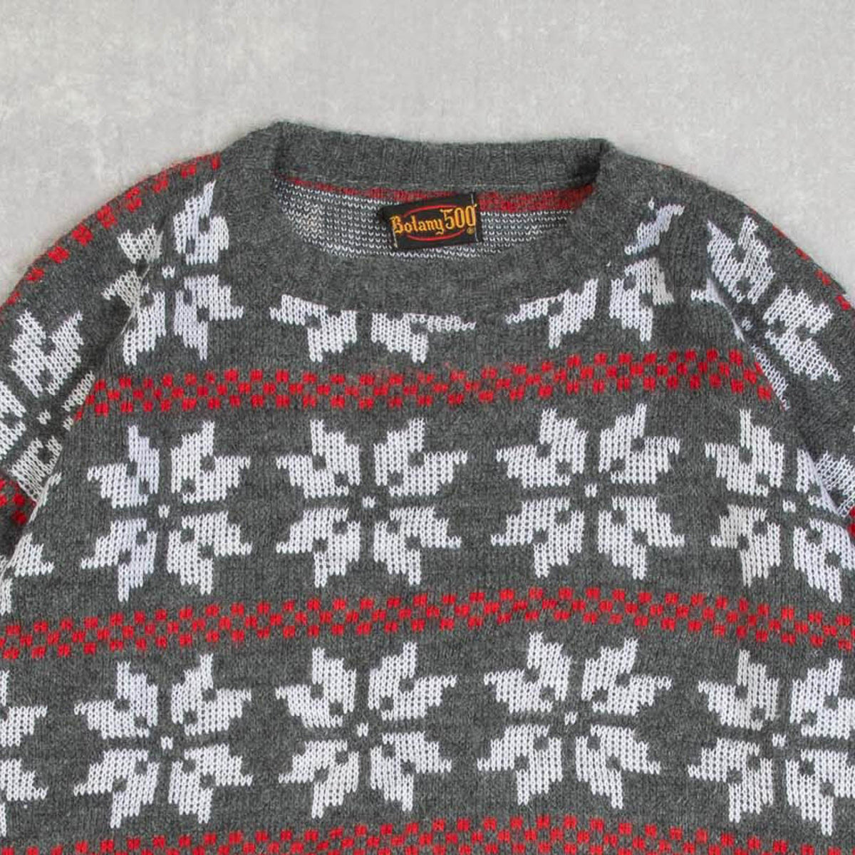 MEN'S VINTAGE 1990S PATTERNED KNITTED JUMPER - MEDIUM