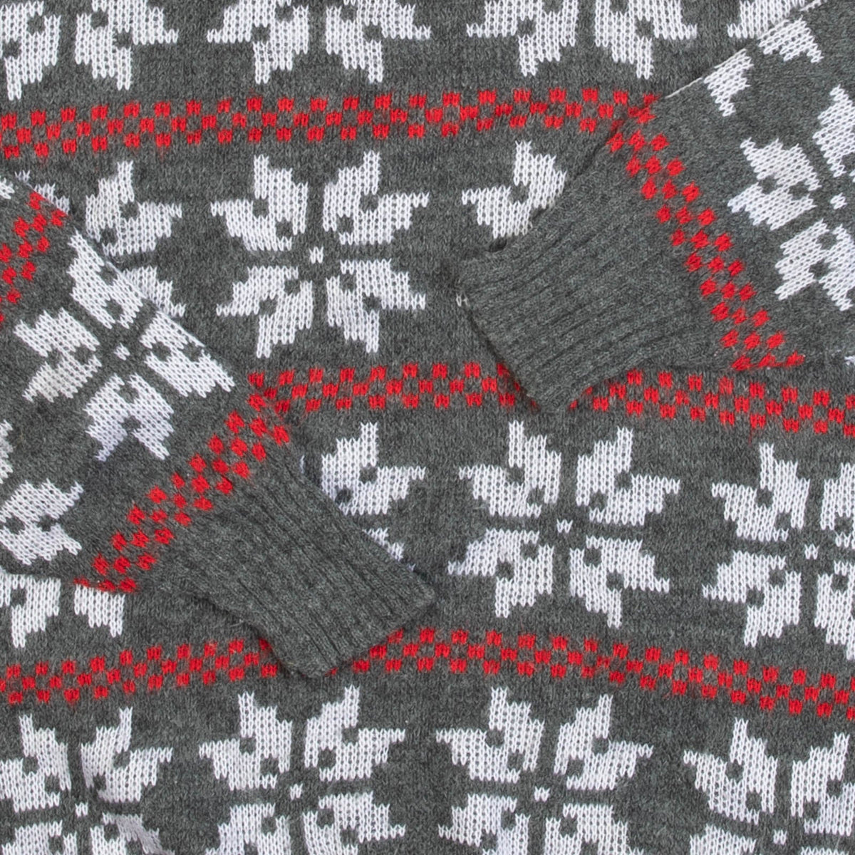 MEN'S VINTAGE 1990S PATTERNED KNITTED JUMPER - MEDIUM