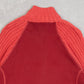 WOMEN'S VINTAGE 1990S COLUMBIA FULL ZIP MOCK NECK KNITTED CARDIGAN - LARGE