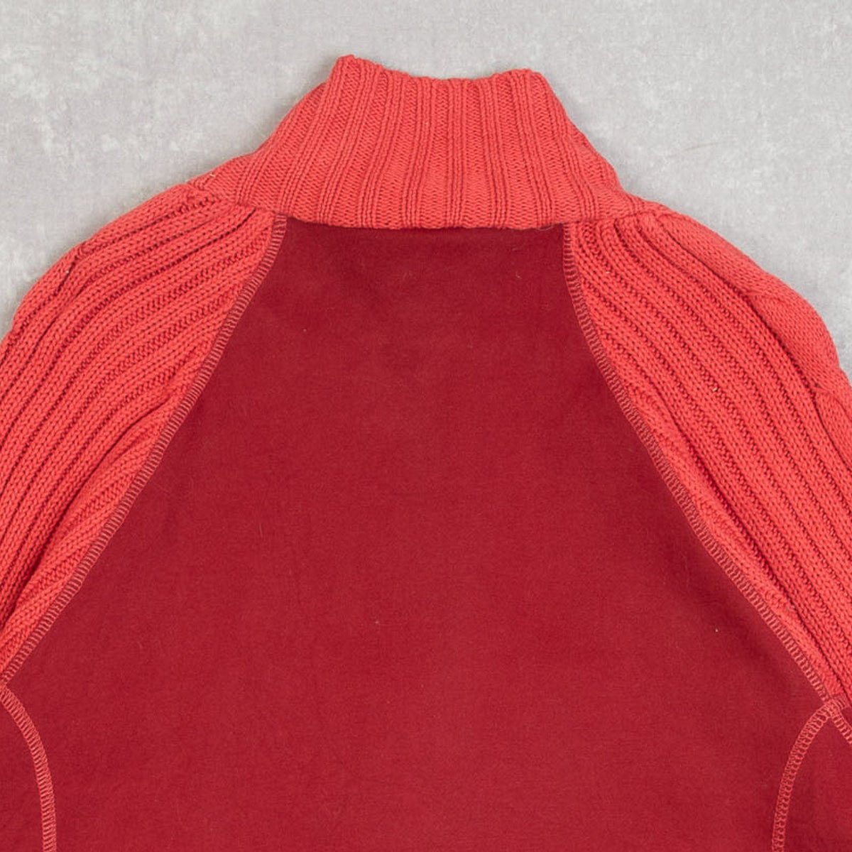 WOMEN'S VINTAGE 1990S COLUMBIA FULL ZIP MOCK NECK KNITTED CARDIGAN - LARGE