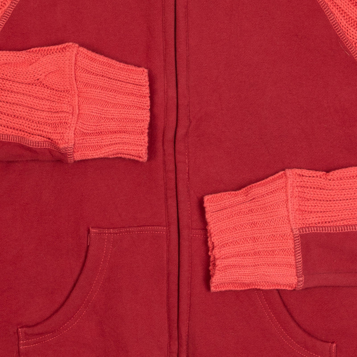 WOMEN'S VINTAGE 1990S COLUMBIA FULL ZIP MOCK NECK KNITTED CARDIGAN - LARGE