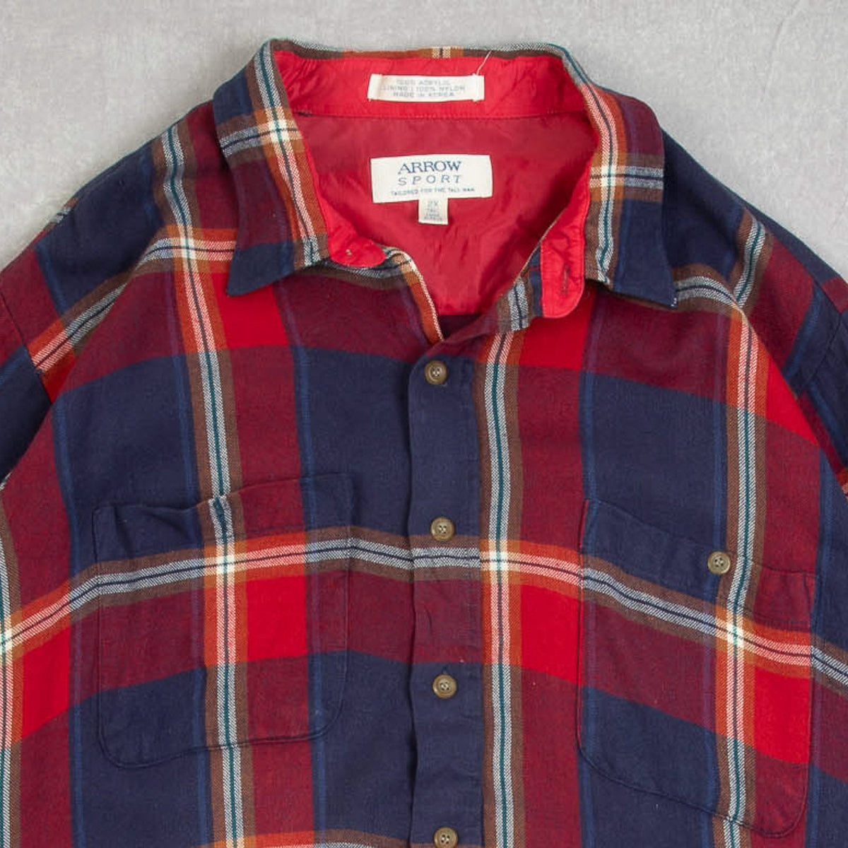 MEN'S VINTAGE 1990S WOOL STYLE CHECKED SHIRT - XX-LARGE