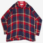 MEN'S VINTAGE 1990S WOOL STYLE CHECKED SHIRT - XX-LARGE