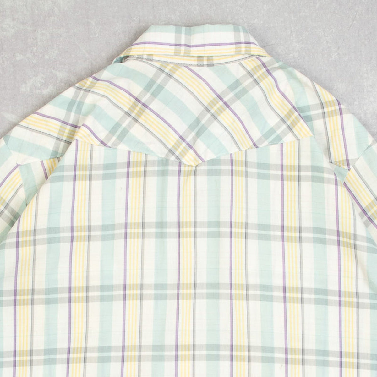 MEN'S VINTAGE 1990S CHECKED WESTERN SHIRT - LARGE