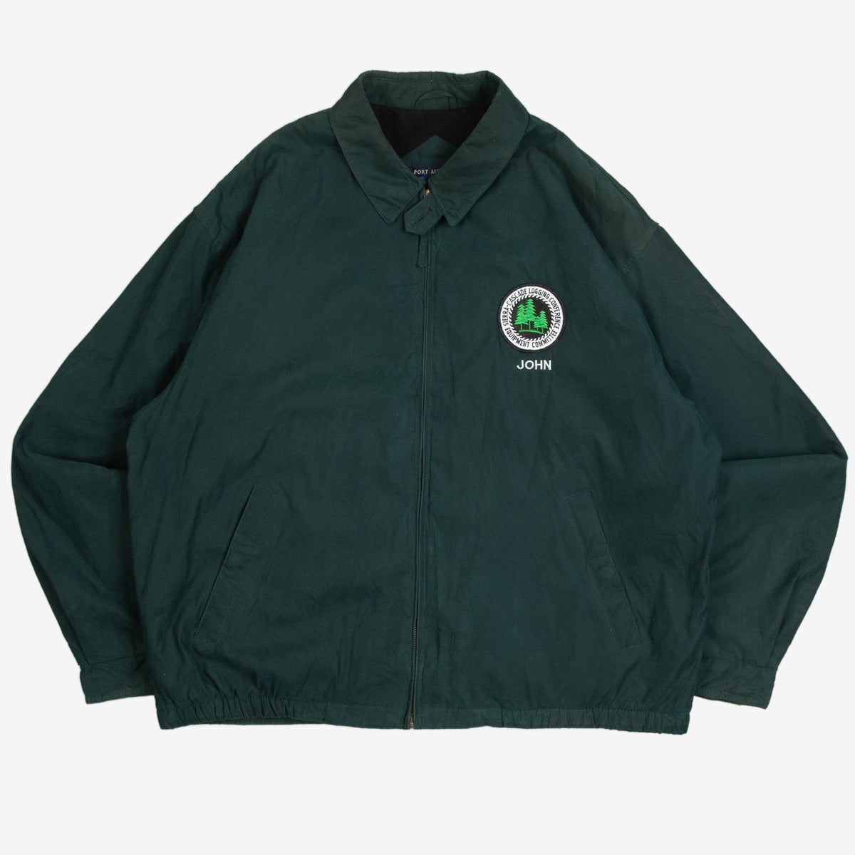 MEN'S VINTAGE 1990S LOGGING HARRINGTON JACKET - LARGE