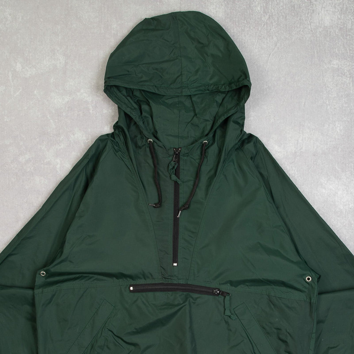 MEN'S VINTAGE 1990S GAP HOODED HALF ZIP WINDBREAKER JACKET - SMALL
