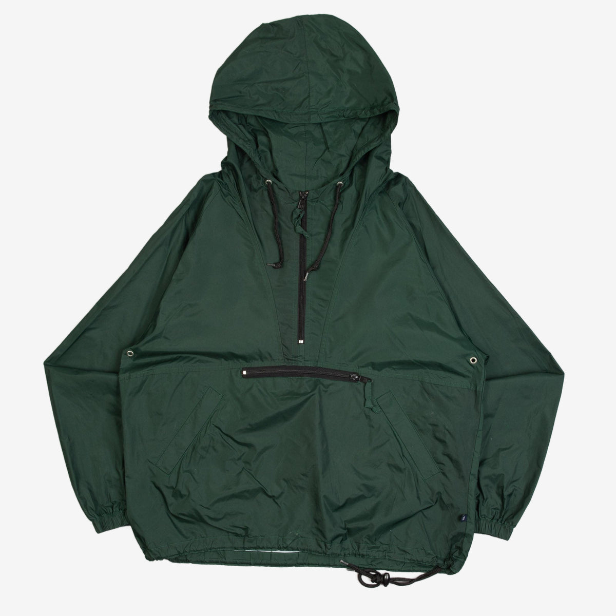 MEN'S VINTAGE 1990S GAP HOODED HALF ZIP WINDBREAKER JACKET - SMALL