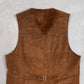 MEN'S VINTAGE 1990S SUEDE LEATHER VEST JACKET - MEDIUM