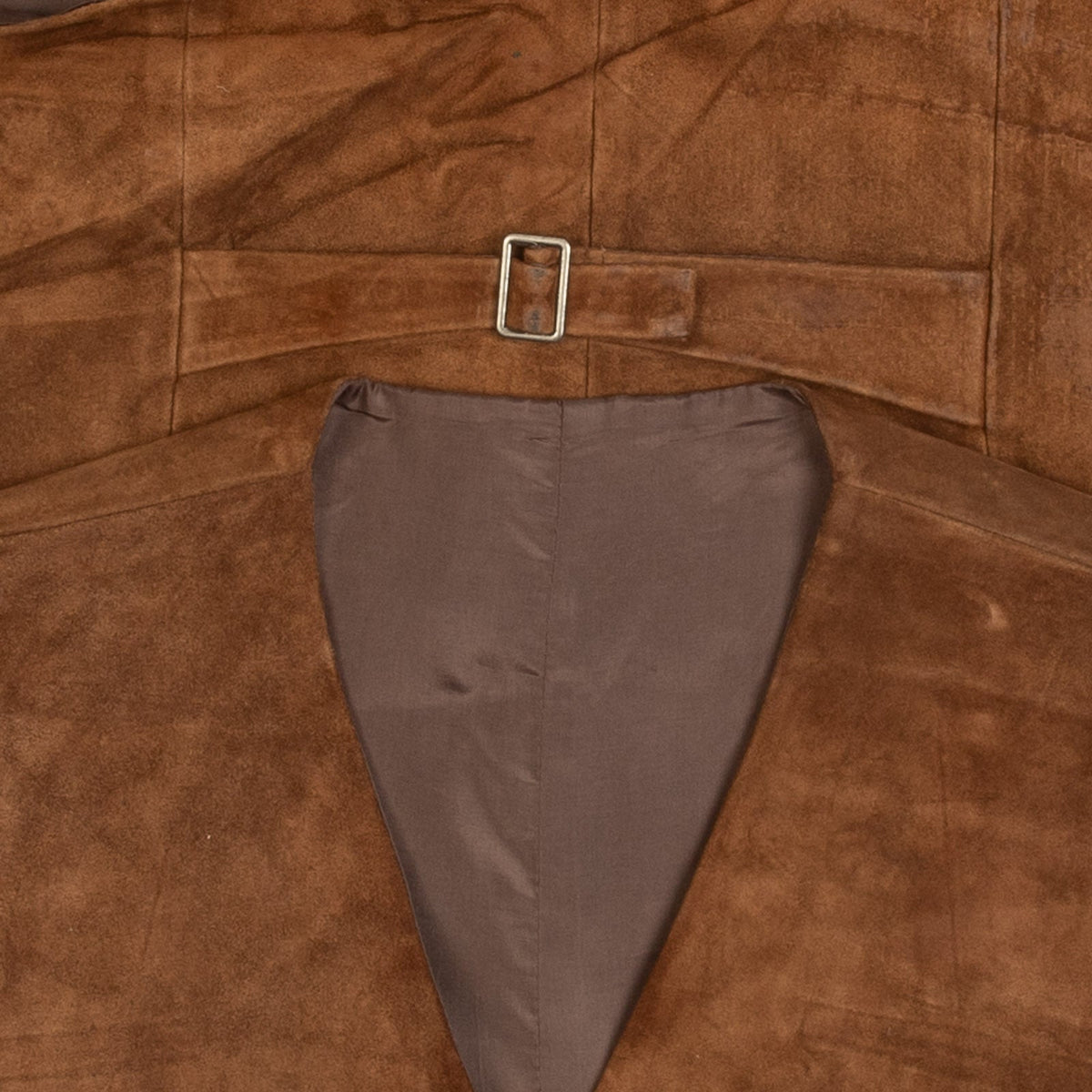 MEN'S VINTAGE 1990S SUEDE LEATHER VEST JACKET - MEDIUM