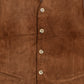 MEN'S VINTAGE 1990S SUEDE LEATHER VEST JACKET - MEDIUM