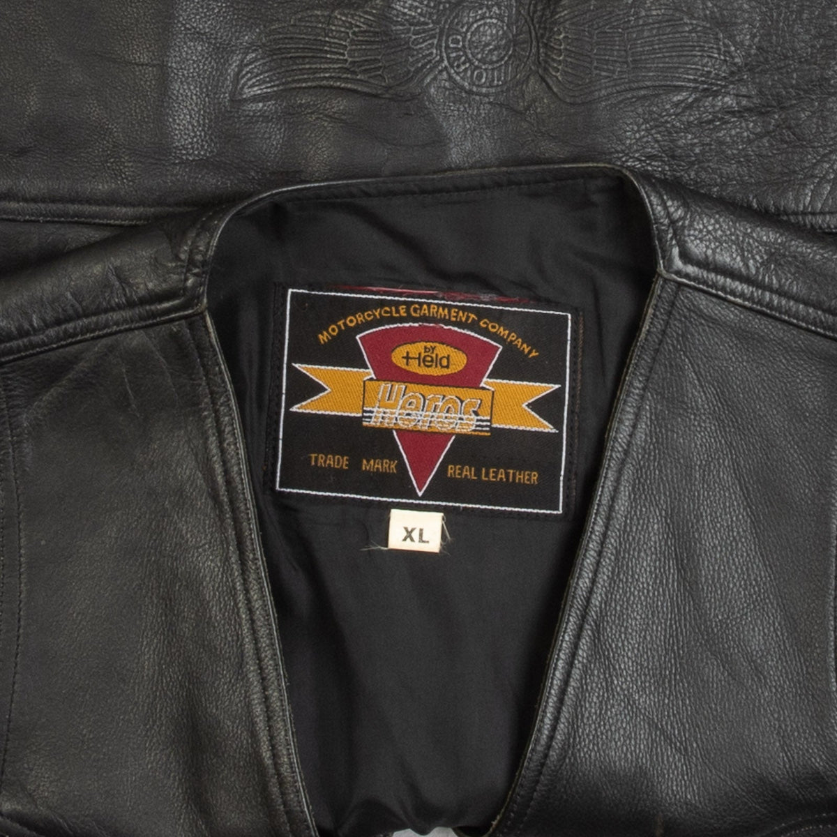 MEN'S VINTAGE 1990S LEATHER VEST JACKET - X-LARGE
