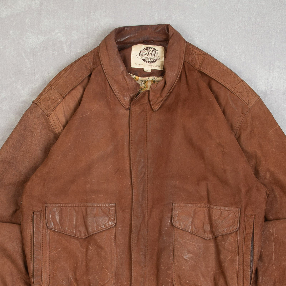 MEN'S VINTAGE 1990S G-3 LEATHER FLIGHT JACKET - SMALL