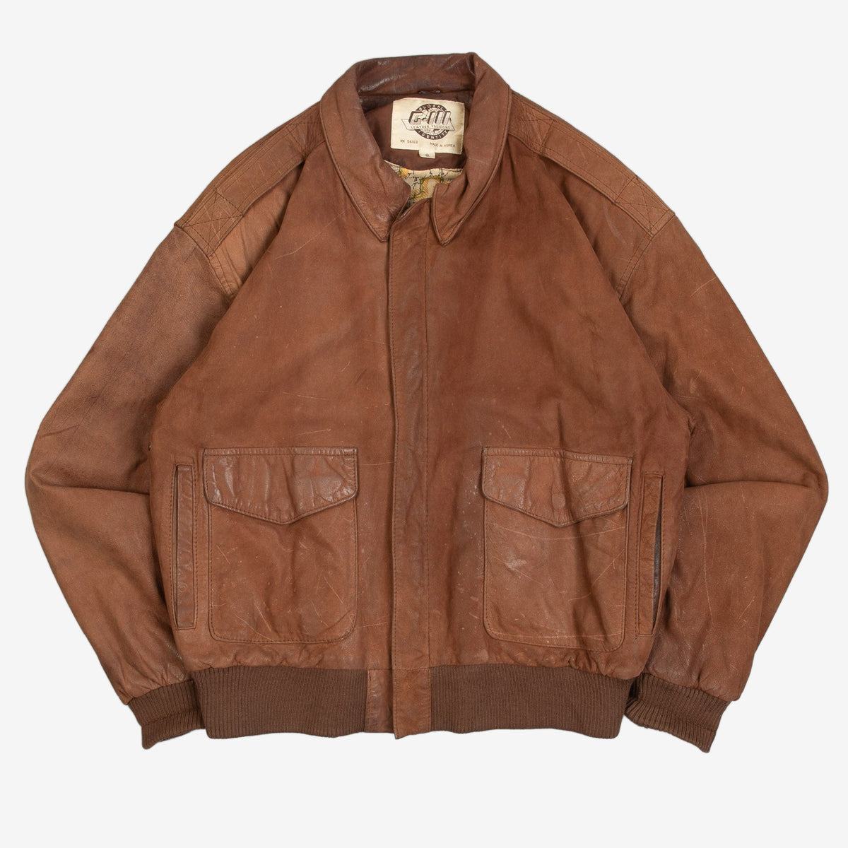 MEN'S VINTAGE 1990S G-3 LEATHER FLIGHT JACKET - SMALL