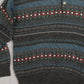 MEN'S VINTAGE 1990S PATTERNED KNITTED POLO JUMPER - LARGE