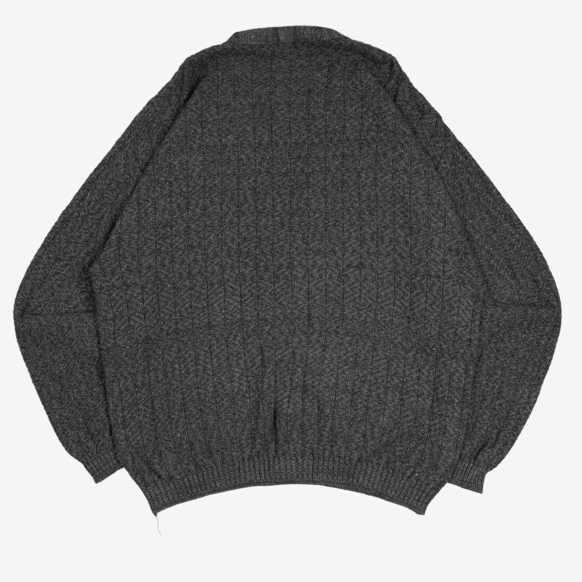 MEN'S VINTAGE 1990S STRUCTURED KNITTED CARDIGAN - X-LARGE
