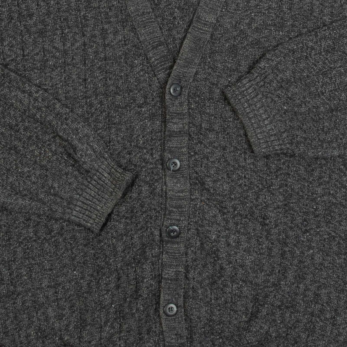MEN'S VINTAGE 1990S STRUCTURED KNITTED CARDIGAN - X-LARGE