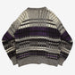 MEN'S VINTAGE 1990S STRUCTURED CHECKED KNITTED CARDIGAN - X-LARGE