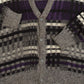 MEN'S VINTAGE 1990S STRUCTURED CHECKED KNITTED CARDIGAN - X-LARGE