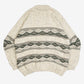 MEN'S VINTAGE 1990S PATTERNED KNITTED CARDIGAN - LARGE