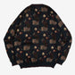 MEN'S VINTAGE 1990S PATTERNED KNITTED JUMPER - X-LARGE