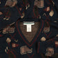 MEN'S VINTAGE 1990S PATTERNED KNITTED JUMPER - X-LARGE
