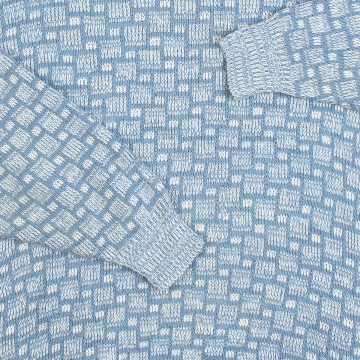 MEN'S VINTAGE 1980S PATTERNED KNITTED JUMPER - MEDIUM
