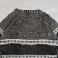 MEN'S VINTAGE 1980S PATTERNED KNITTED JUMPER - LARGE