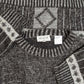 MEN'S VINTAGE 1980S PATTERNED KNITTED JUMPER - LARGE