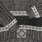 MEN'S VINTAGE 1980S PATTERNED KNITTED JUMPER - LARGE