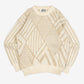 WOMEN'S VINTAGE 1990S STRUCTURED PATTERNED KNITTED JUMPER - LARGE