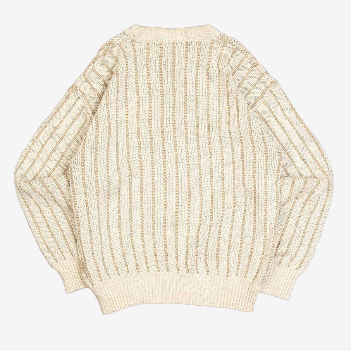 WOMEN'S VINTAGE 1990S STRUCTURED PATTERNED KNITTED JUMPER - LARGE