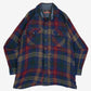 MEN'S VINTAGE 1990S WOOL STYLE CHECKED SHIRT - LARGE