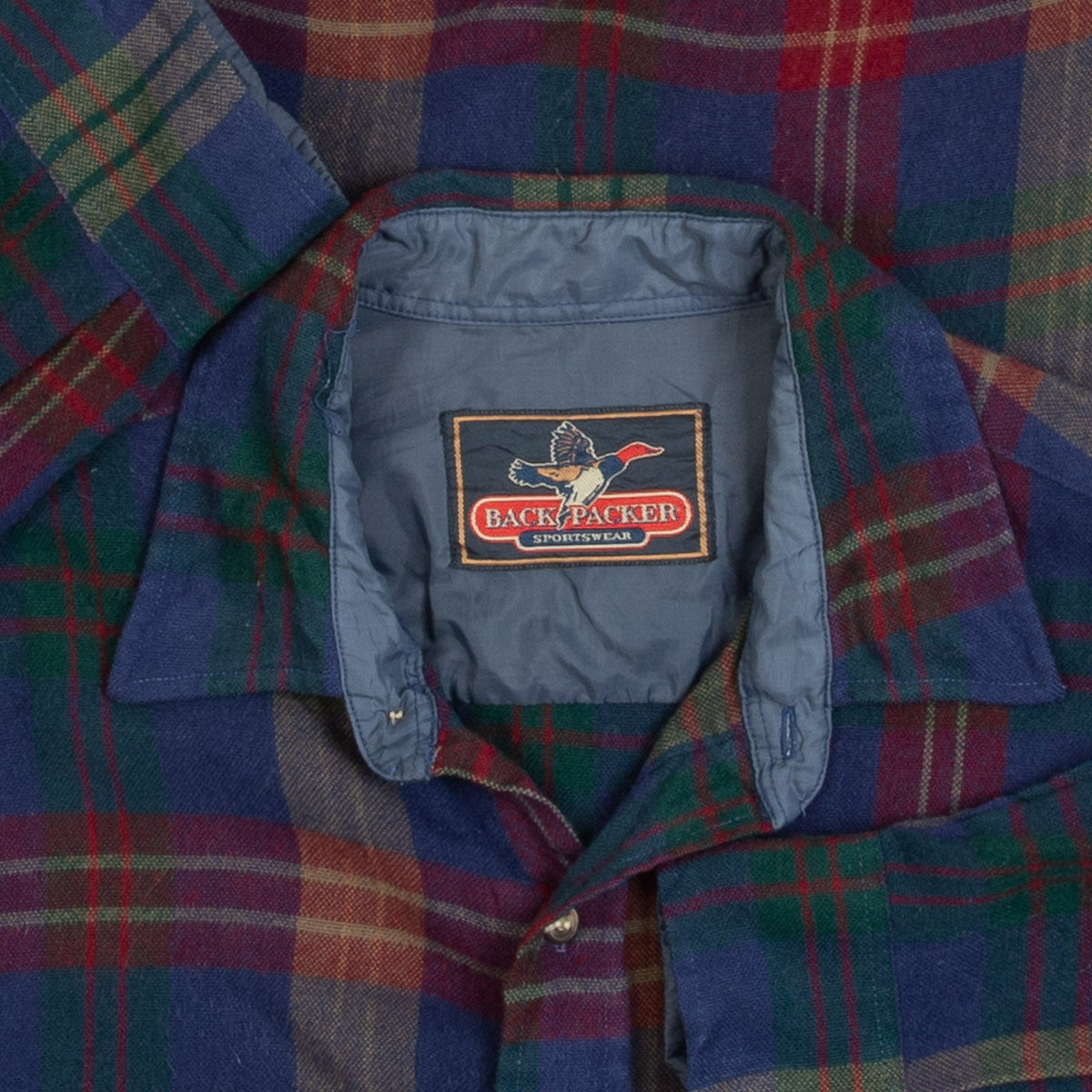 MEN'S VINTAGE 1990S WOOL STYLE CHECKED SHIRT - LARGE