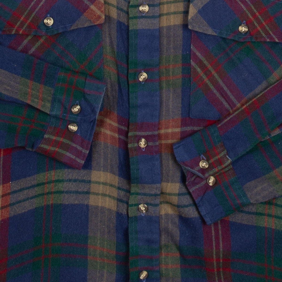 MEN'S VINTAGE 1990S WOOL STYLE CHECKED SHIRT - LARGE