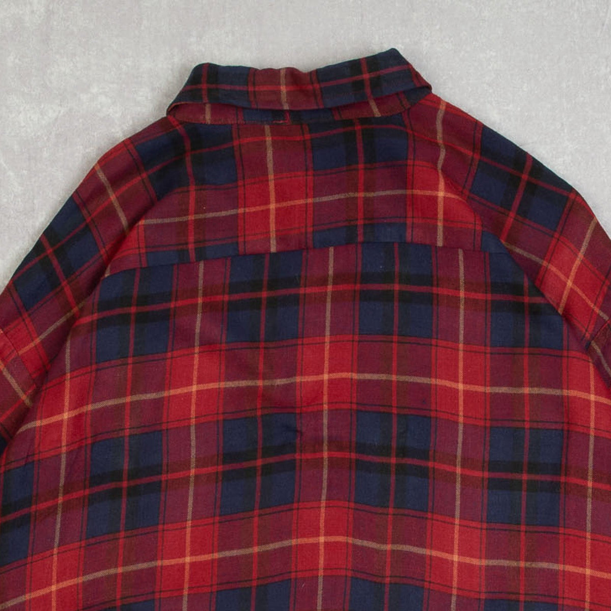 MEN'S VINTAGE 1990S WOOL STYLE CHECKED FLANNEL SHIRT - X-LARGE