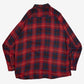 MEN'S VINTAGE 1990S WOOL STYLE CHECKED FLANNEL SHIRT - X-LARGE