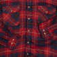MEN'S VINTAGE 1990S WOOL STYLE CHECKED FLANNEL SHIRT - X-LARGE