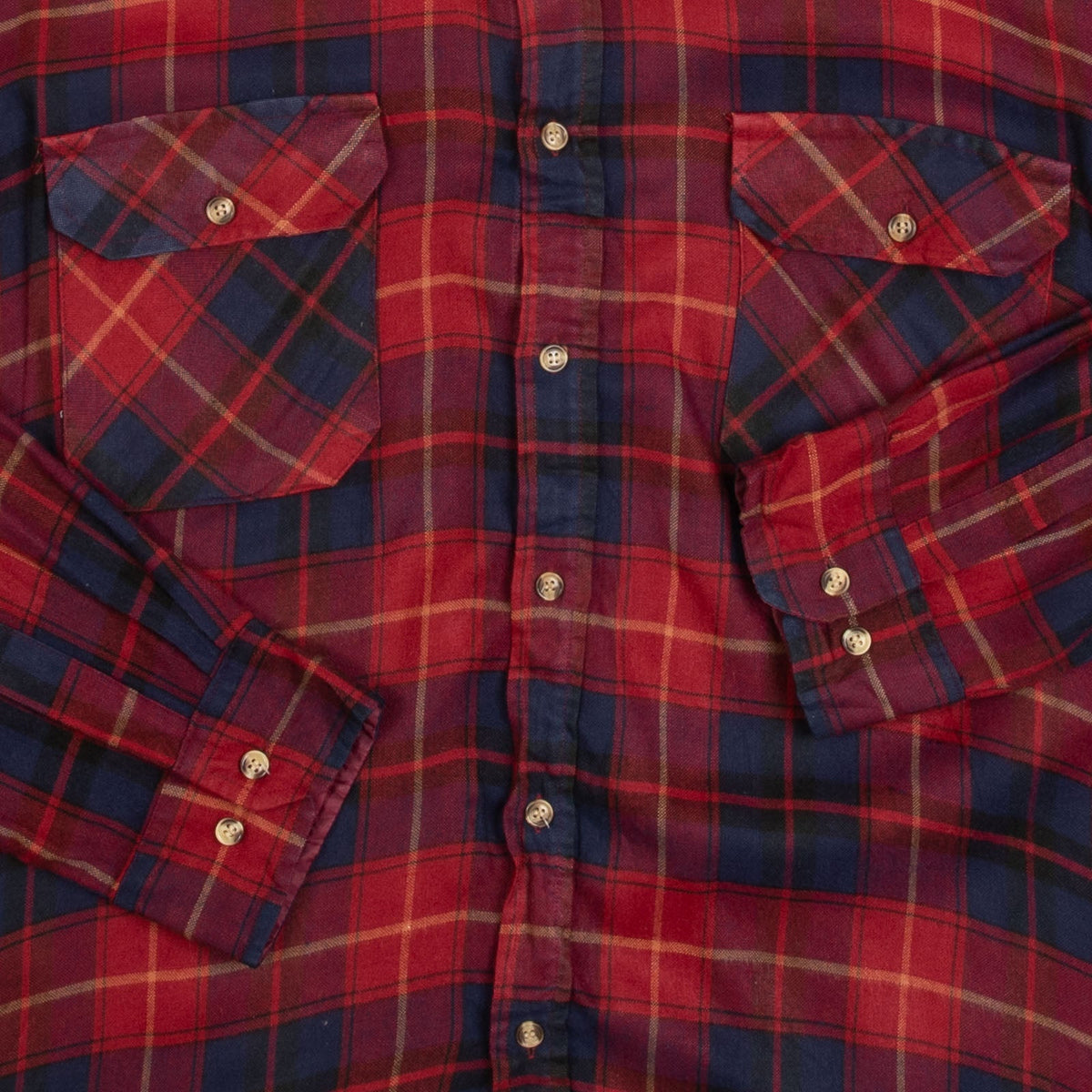 MEN'S VINTAGE 1990S WOOL STYLE CHECKED FLANNEL SHIRT - X-LARGE